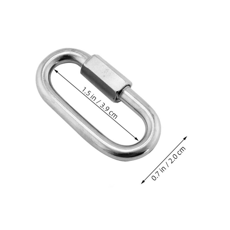 5Pcs Heavy Duty Stainless Steel Chain Connectors Threaded Design for Enhanced Safety - Image 2